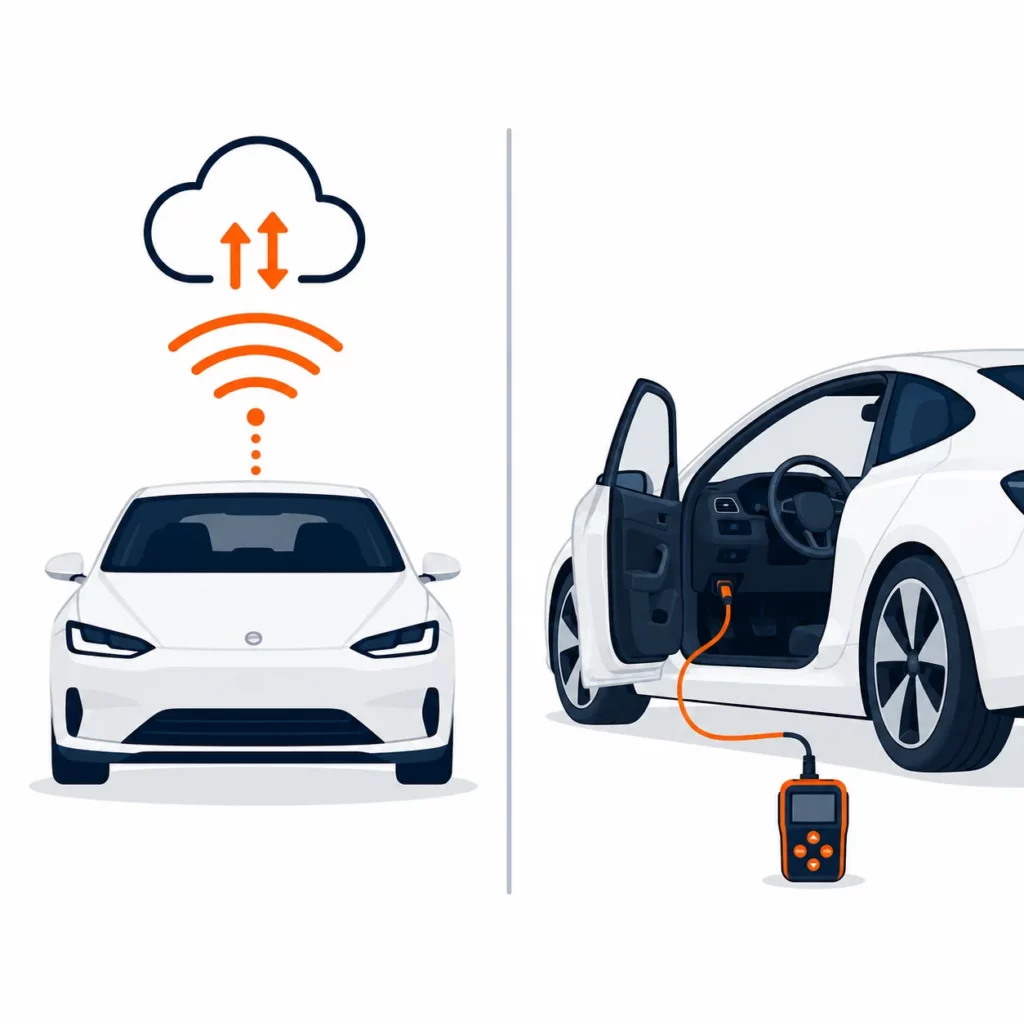 Vergleich der SoH-Ermittlung over the air und per Diagnosegerät am Elektrofahrzeug